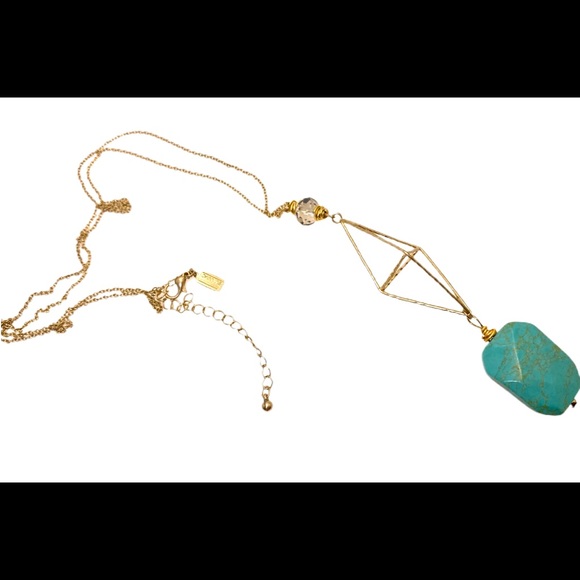 Stunning Long Boho Geometric Necklace Rhinestone - Picture 6 of 6